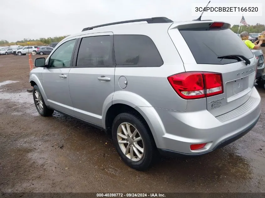 2014 Dodge Journey Sxt VIN: 3C4PDCBB2ET166520 Lot: 40398772