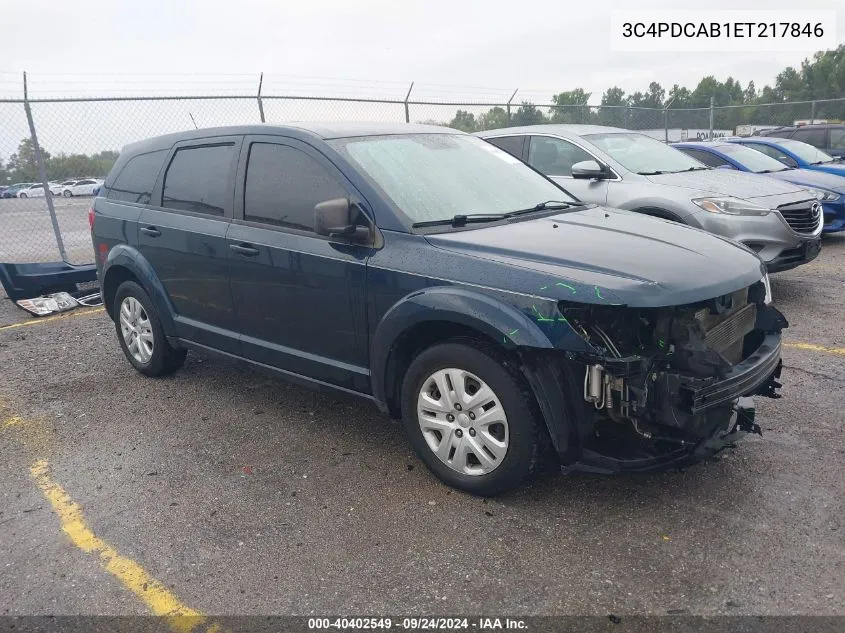 2014 Dodge Journey Se VIN: 3C4PDCAB1ET217846 Lot: 40402549