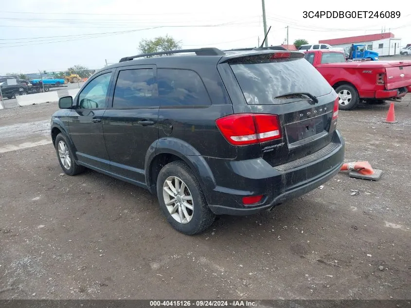 2014 Dodge Journey Sxt VIN: 3C4PDDBG0ET246089 Lot: 40415126