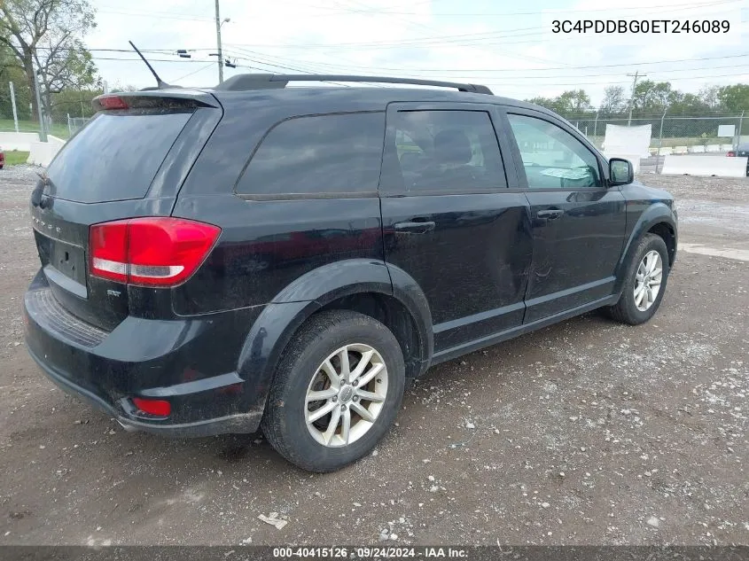 2014 Dodge Journey Sxt VIN: 3C4PDDBG0ET246089 Lot: 40415126