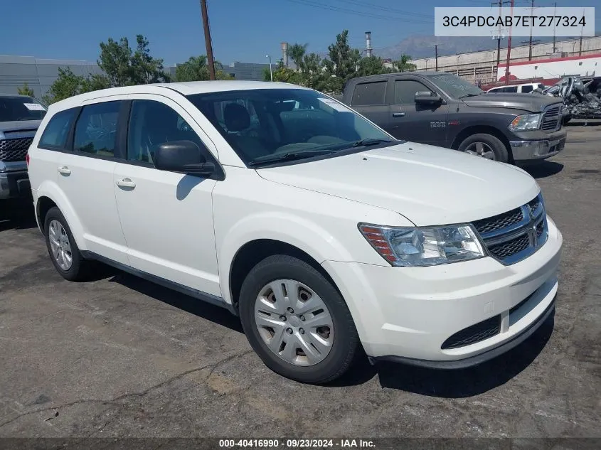 2014 Dodge Journey American Value Pkg VIN: 3C4PDCAB7ET277324 Lot: 40416990