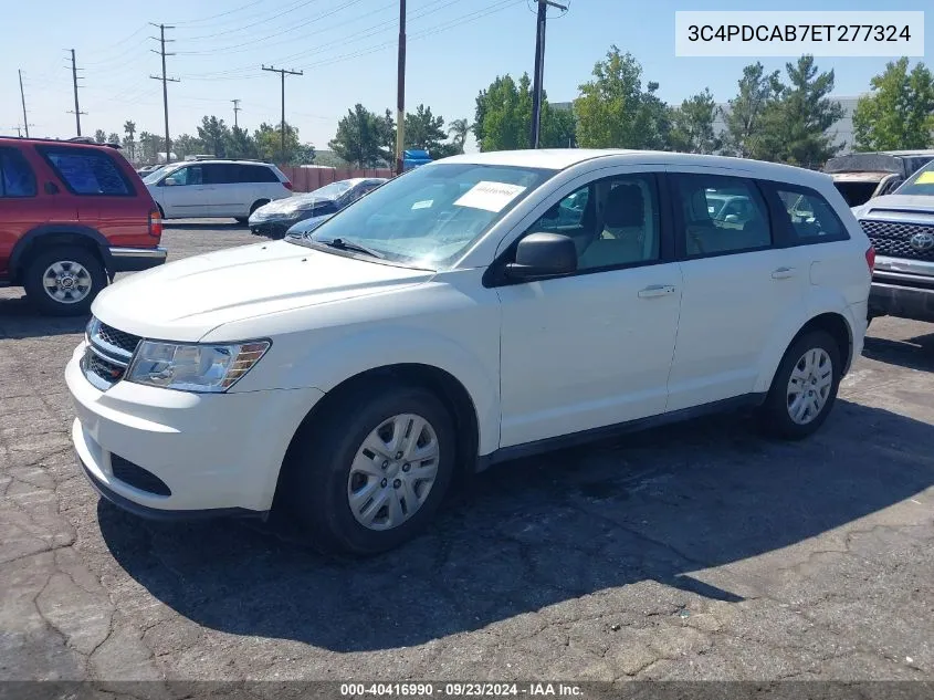 2014 Dodge Journey American Value Pkg VIN: 3C4PDCAB7ET277324 Lot: 40416990