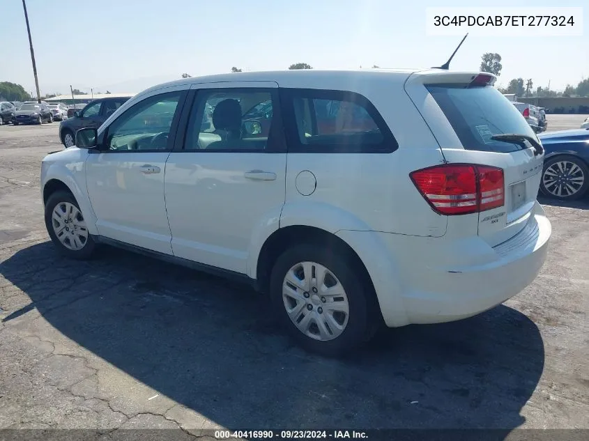 2014 Dodge Journey American Value Pkg VIN: 3C4PDCAB7ET277324 Lot: 40416990