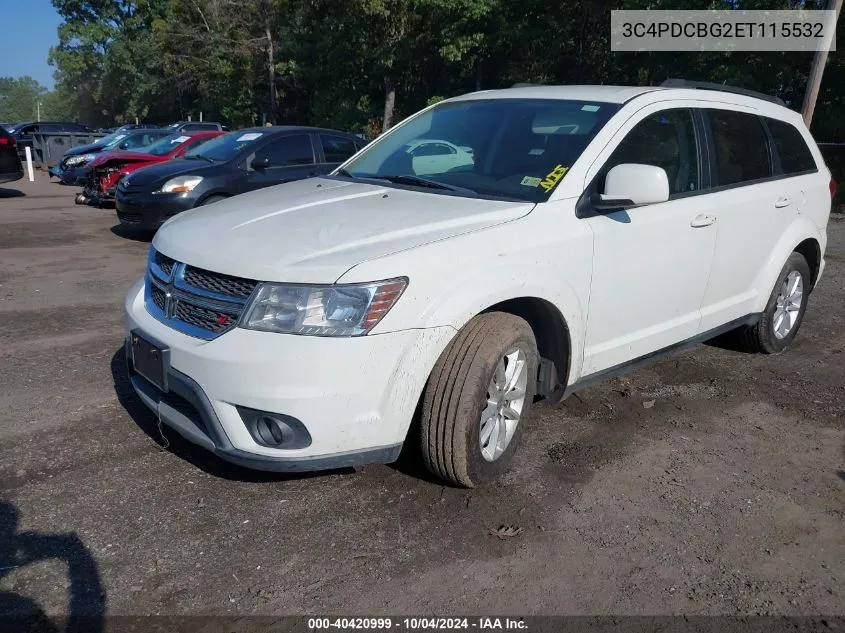 2014 Dodge Journey Sxt VIN: 3C4PDCBG2ET115532 Lot: 40420999