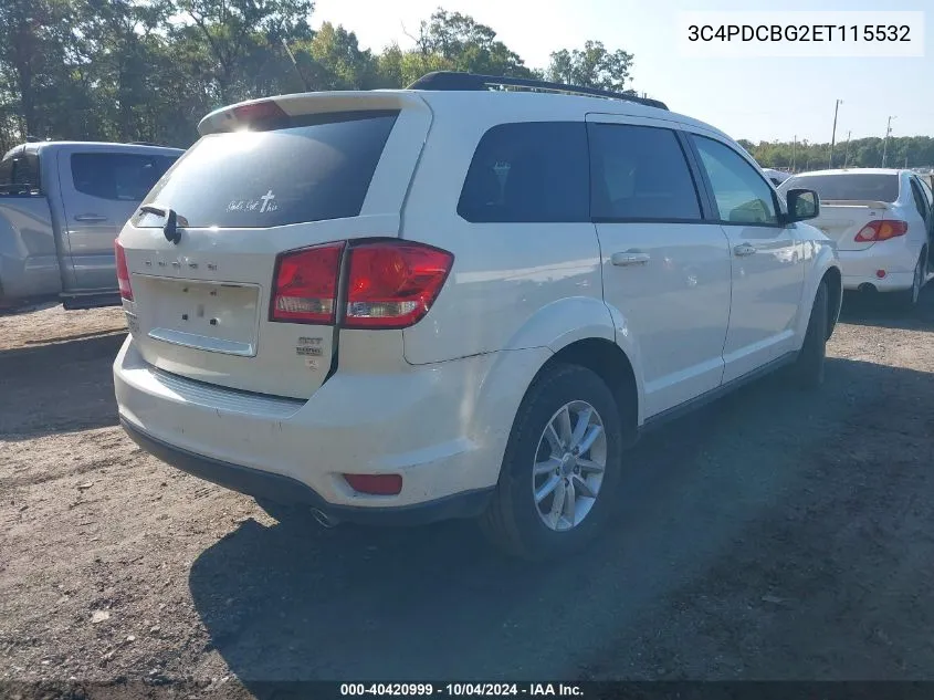 2014 Dodge Journey Sxt VIN: 3C4PDCBG2ET115532 Lot: 40420999