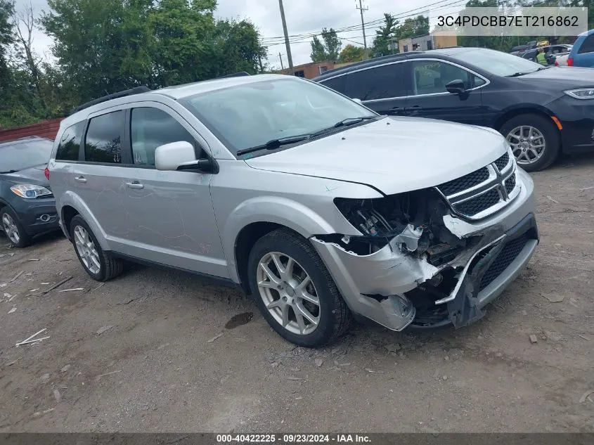 2014 Dodge Journey Sxt VIN: 3C4PDCBB7ET216862 Lot: 40422225