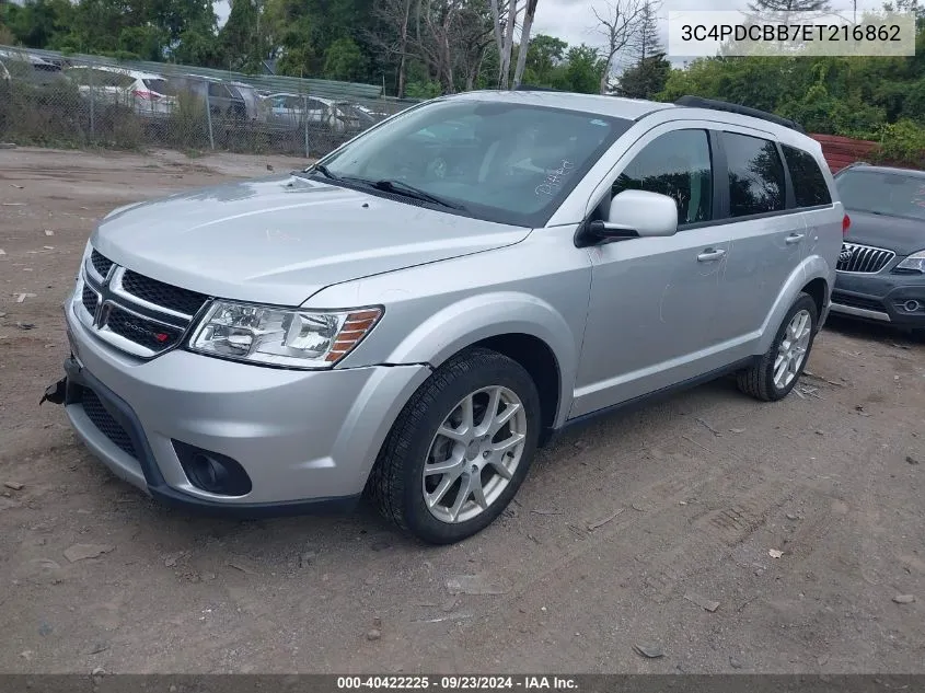 2014 Dodge Journey Sxt VIN: 3C4PDCBB7ET216862 Lot: 40422225