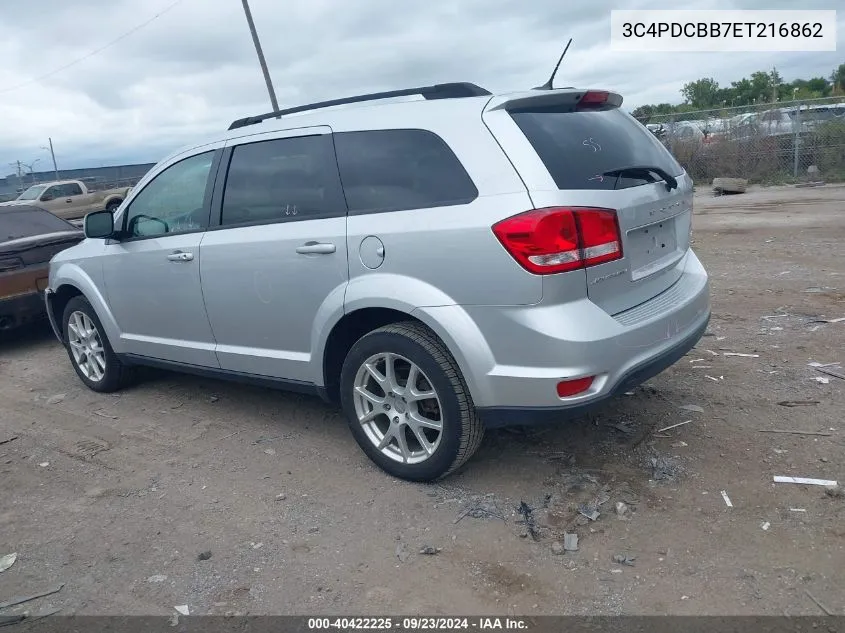 2014 Dodge Journey Sxt VIN: 3C4PDCBB7ET216862 Lot: 40422225