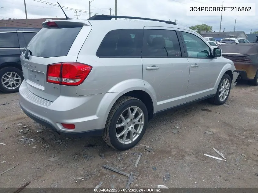 2014 Dodge Journey Sxt VIN: 3C4PDCBB7ET216862 Lot: 40422225