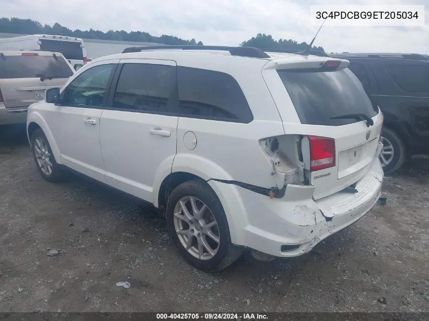 2014 Dodge Journey Sxt VIN: 3C4PDCBG9ET205034 Lot: 40425705