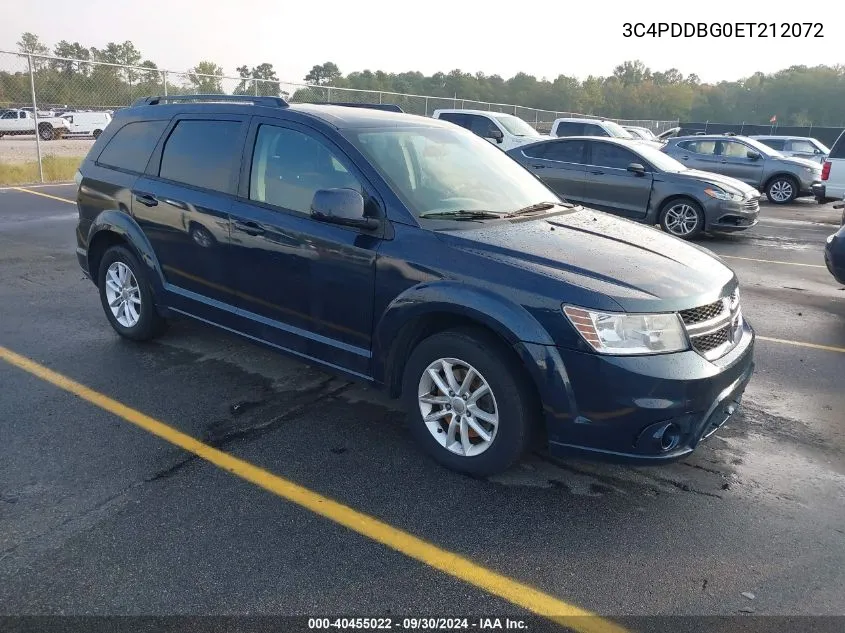 2014 Dodge Journey Sxt VIN: 3C4PDDBG0ET212072 Lot: 40455022