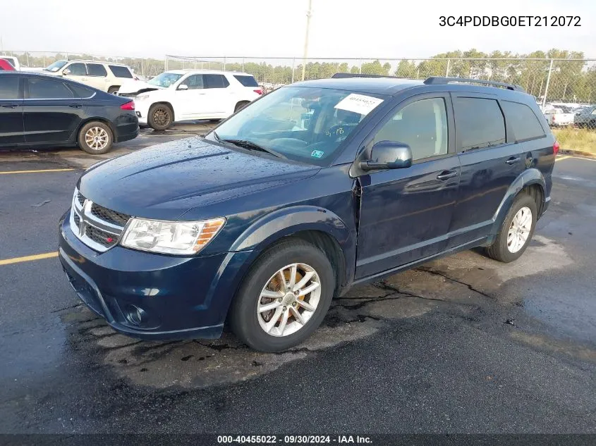 2014 Dodge Journey Sxt VIN: 3C4PDDBG0ET212072 Lot: 40455022