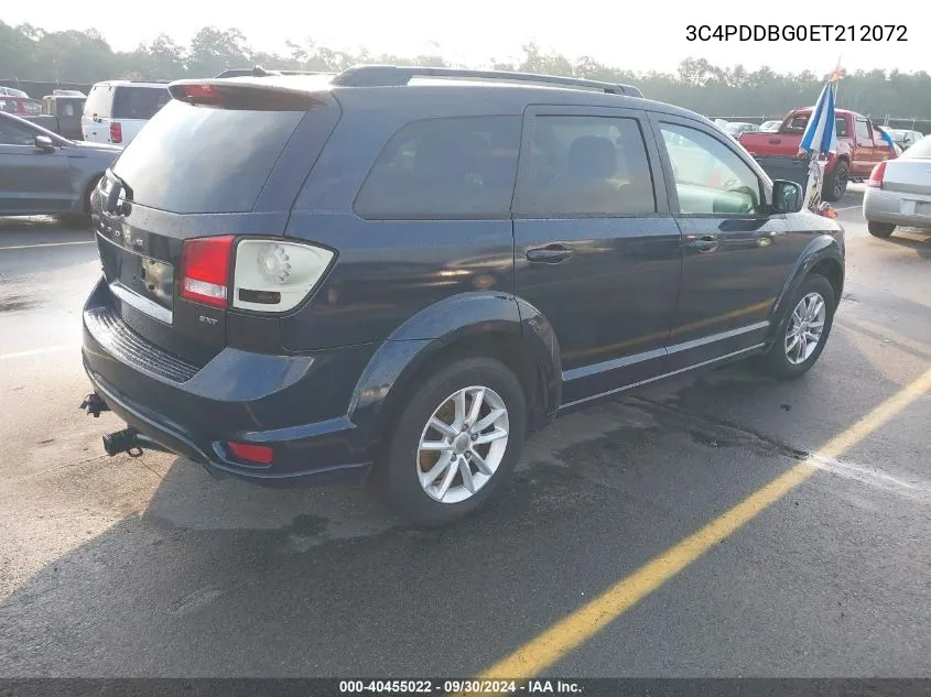 2014 Dodge Journey Sxt VIN: 3C4PDDBG0ET212072 Lot: 40455022