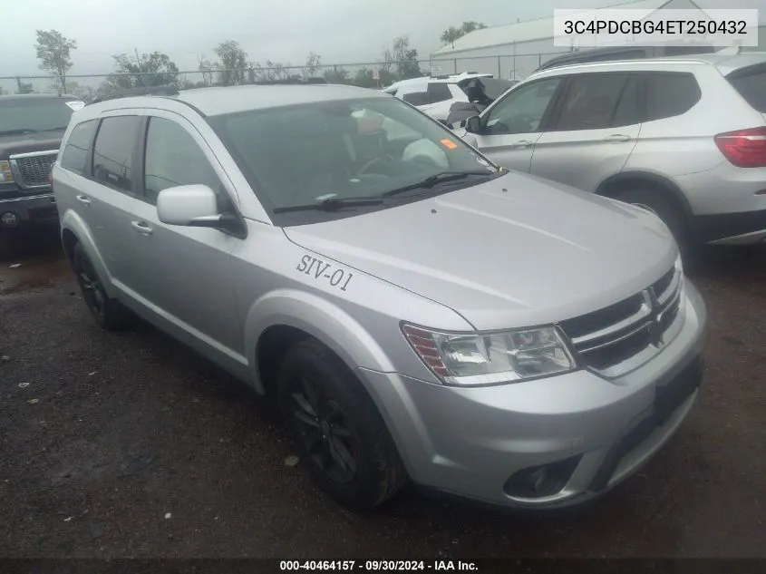 2014 Dodge Journey Sxt VIN: 3C4PDCBG4ET250432 Lot: 40464157