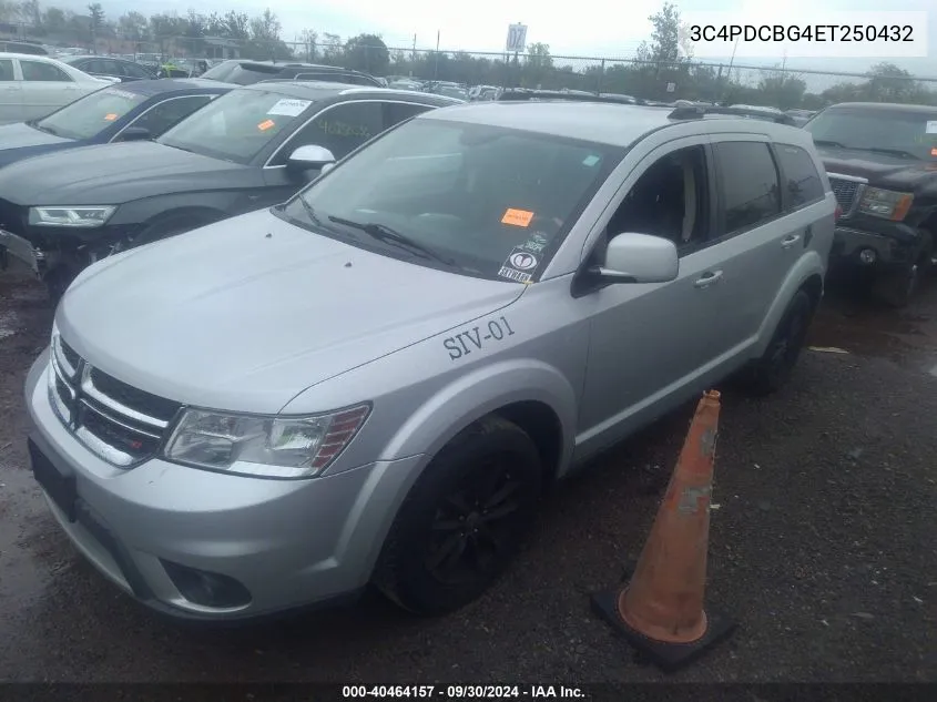 2014 Dodge Journey Sxt VIN: 3C4PDCBG4ET250432 Lot: 40464157