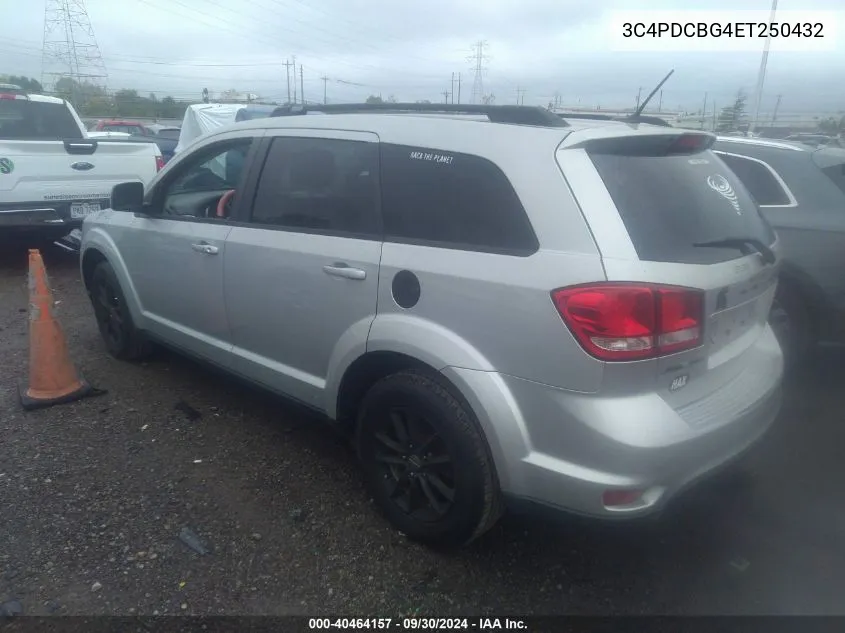 2014 Dodge Journey Sxt VIN: 3C4PDCBG4ET250432 Lot: 40464157