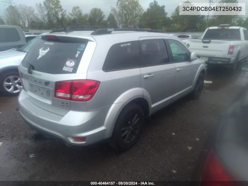 2014 Dodge Journey Sxt VIN: 3C4PDCBG4ET250432 Lot: 40464157