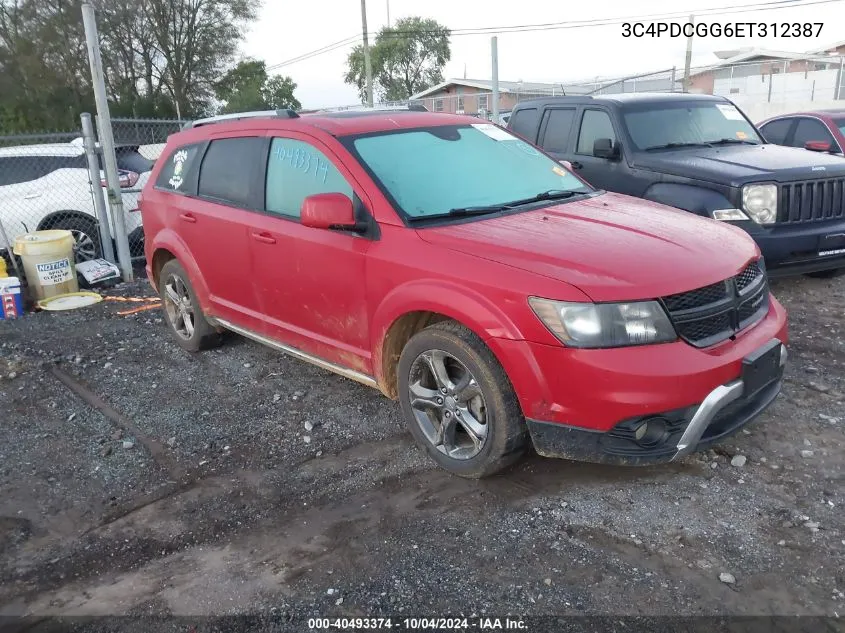 2014 Dodge Journey Crossroad VIN: 3C4PDCGG6ET312387 Lot: 40493374