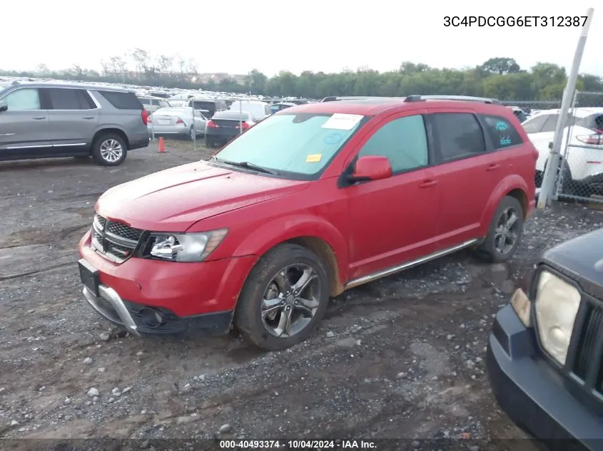 2014 Dodge Journey Crossroad VIN: 3C4PDCGG6ET312387 Lot: 40493374