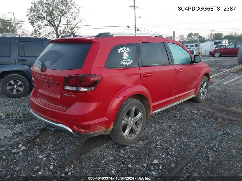 2014 Dodge Journey Crossroad VIN: 3C4PDCGG6ET312387 Lot: 40493374