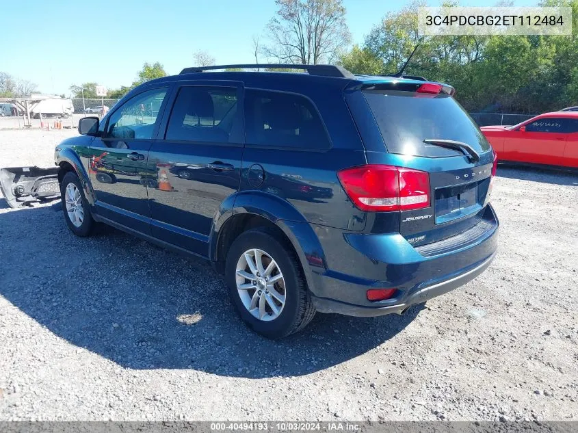 2014 Dodge Journey Sxt VIN: 3C4PDCBG2ET112484 Lot: 40494193