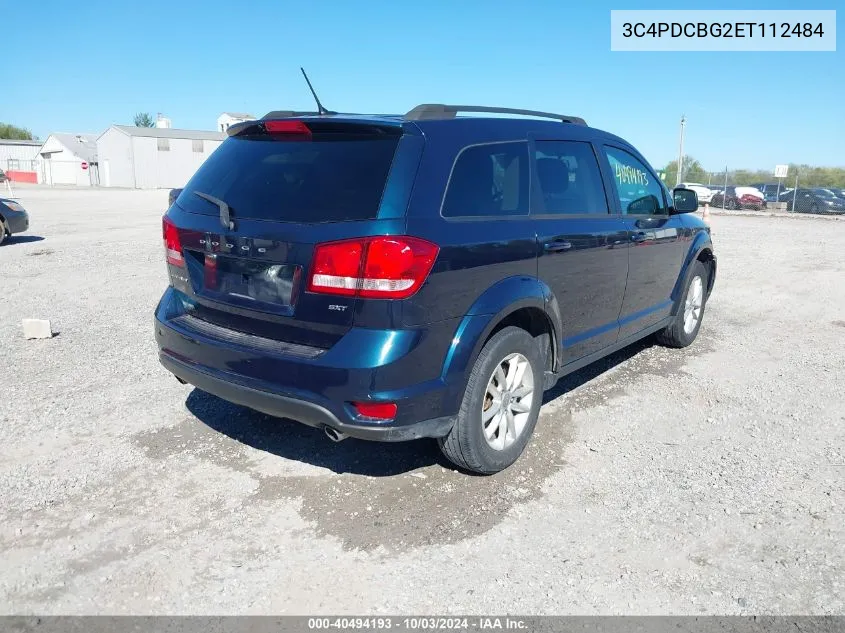 2014 Dodge Journey Sxt VIN: 3C4PDCBG2ET112484 Lot: 40494193