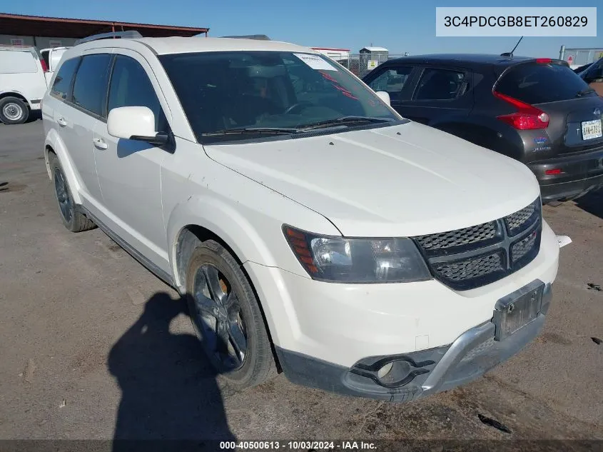 2014 Dodge Journey Crossroad VIN: 3C4PDCGB8ET260829 Lot: 40500613