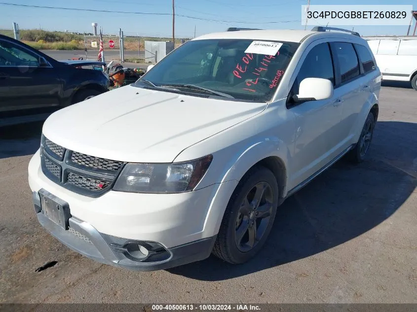 2014 Dodge Journey Crossroad VIN: 3C4PDCGB8ET260829 Lot: 40500613