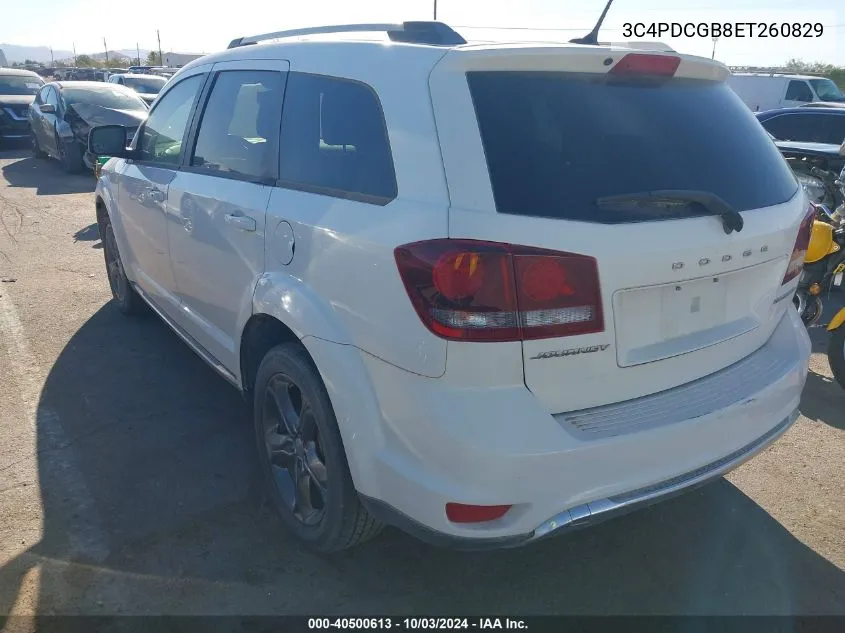 2014 Dodge Journey Crossroad VIN: 3C4PDCGB8ET260829 Lot: 40500613