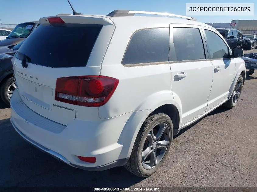 2014 Dodge Journey Crossroad VIN: 3C4PDCGB8ET260829 Lot: 40500613