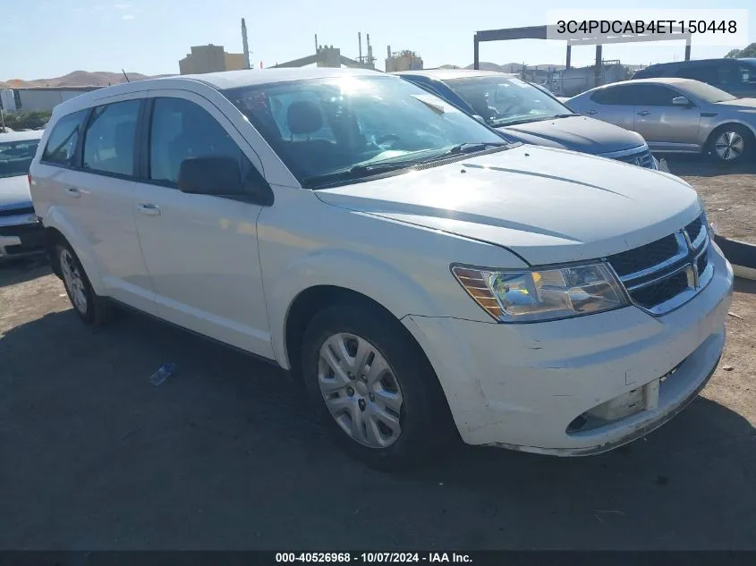 2014 Dodge Journey American Value Pkg VIN: 3C4PDCAB4ET150448 Lot: 40526968