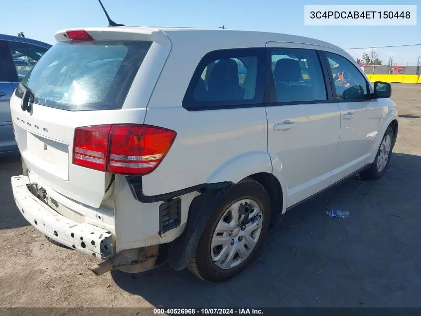 2014 Dodge Journey American Value Pkg VIN: 3C4PDCAB4ET150448 Lot: 40526968