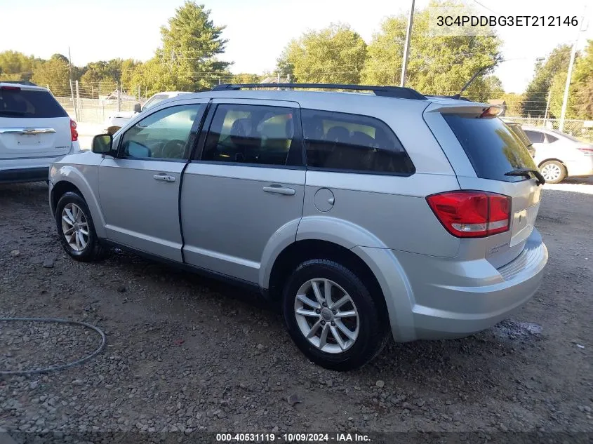 2014 Dodge Journey Sxt VIN: 3C4PDDBG3ET212146 Lot: 40531119