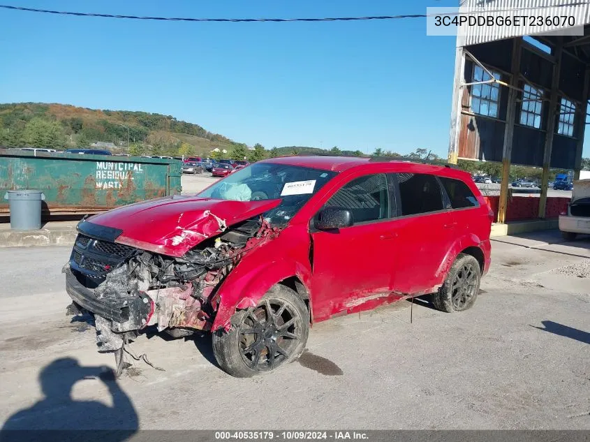 2014 Dodge Journey Sxt VIN: 3C4PDDBG6ET236070 Lot: 40535179