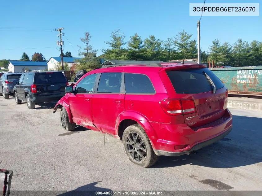 2014 Dodge Journey Sxt VIN: 3C4PDDBG6ET236070 Lot: 40535179