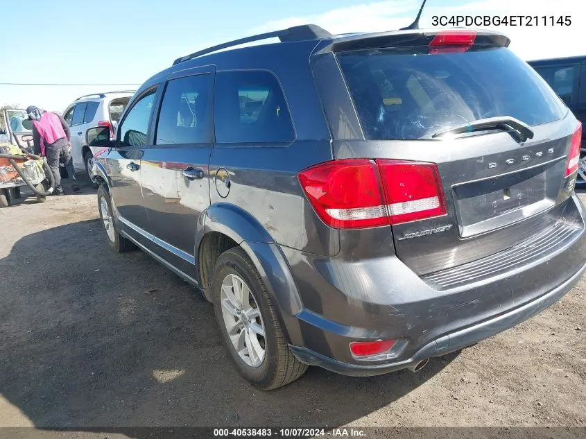 2014 Dodge Journey Sxt VIN: 3C4PDCBG4ET211145 Lot: 40538483