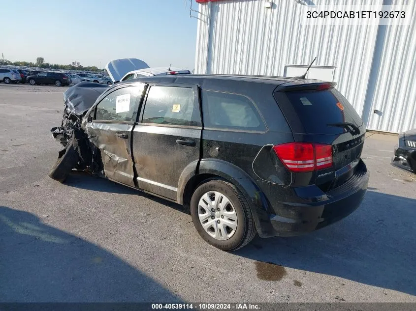 2014 Dodge Journey American Value Pkg VIN: 3C4PDCAB1ET192673 Lot: 40539114