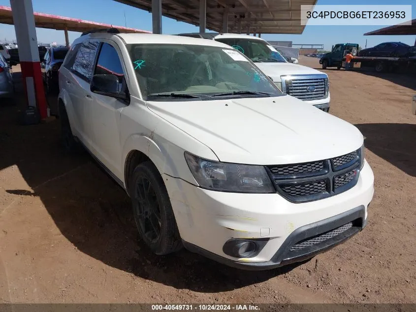 2014 Dodge Journey Sxt VIN: 3C4PDCBG6ET236953 Lot: 40549731