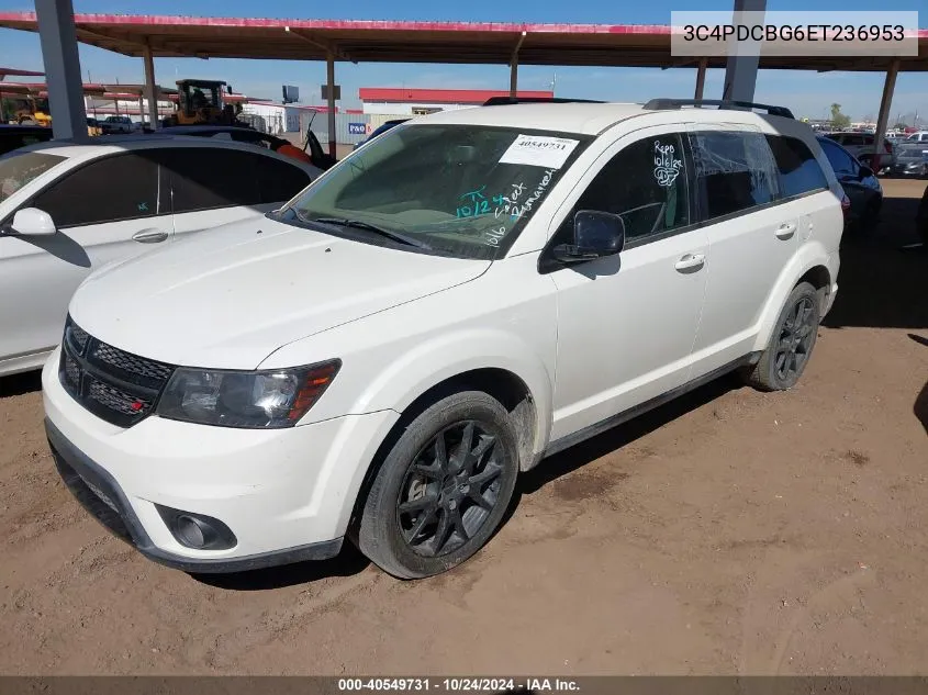 2014 Dodge Journey Sxt VIN: 3C4PDCBG6ET236953 Lot: 40549731