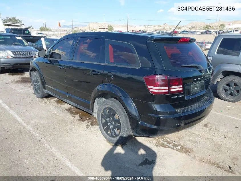 2014 Dodge Journey American Value Pkg VIN: 3C4PDCAB5ET281436 Lot: 40559044