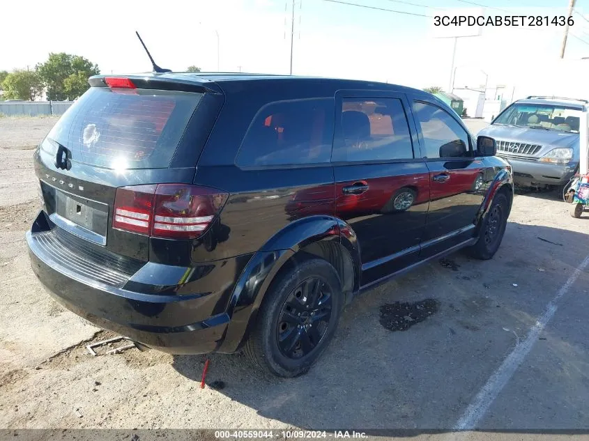 2014 Dodge Journey American Value Pkg VIN: 3C4PDCAB5ET281436 Lot: 40559044