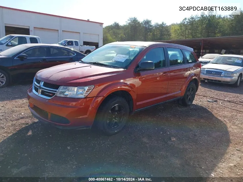 2014 Dodge Journey American Value Pkg VIN: 3C4PDCAB0ET163889 Lot: 40567462