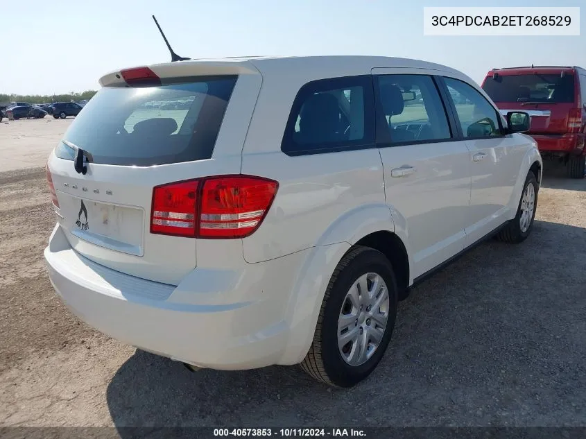 2014 Dodge Journey American Value Pkg VIN: 3C4PDCAB2ET268529 Lot: 40573853