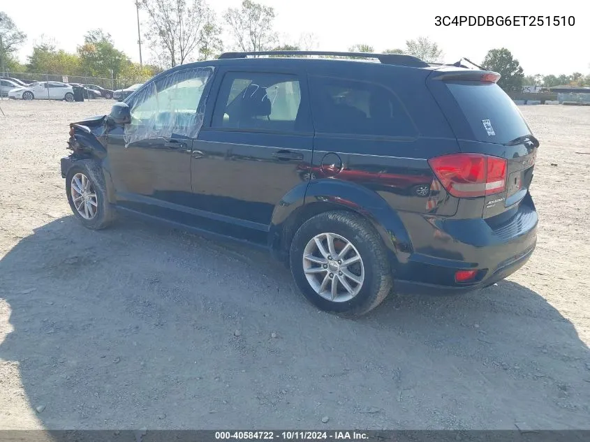 3C4PDDBG6ET251510 2014 Dodge Journey Sxt