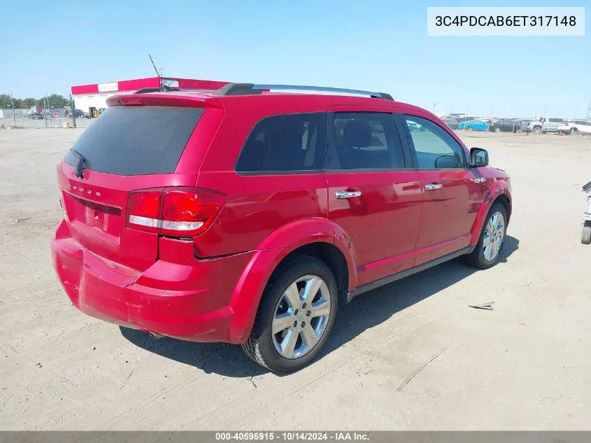 2014 Dodge Journey Se VIN: 3C4PDCAB6ET317148 Lot: 40595915