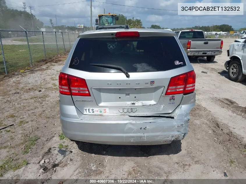 2014 Dodge Journey American Value Pkg VIN: 3C4PDCAB2ET132532 Lot: 40607306