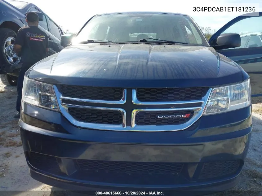 2014 Dodge Journey Se VIN: 3C4PDCAB1ET181236 Lot: 40615666