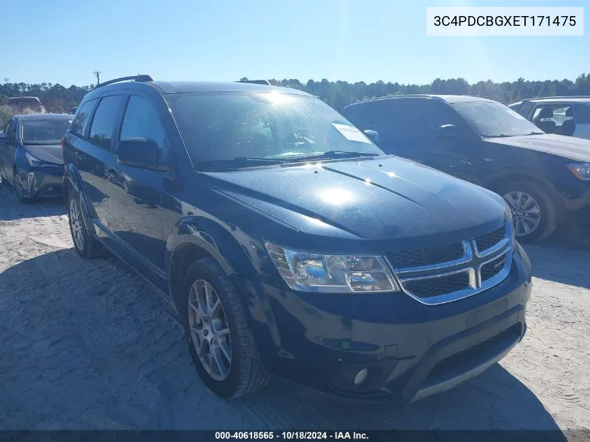 2014 Dodge Journey Sxt VIN: 3C4PDCBGXET171475 Lot: 40618565