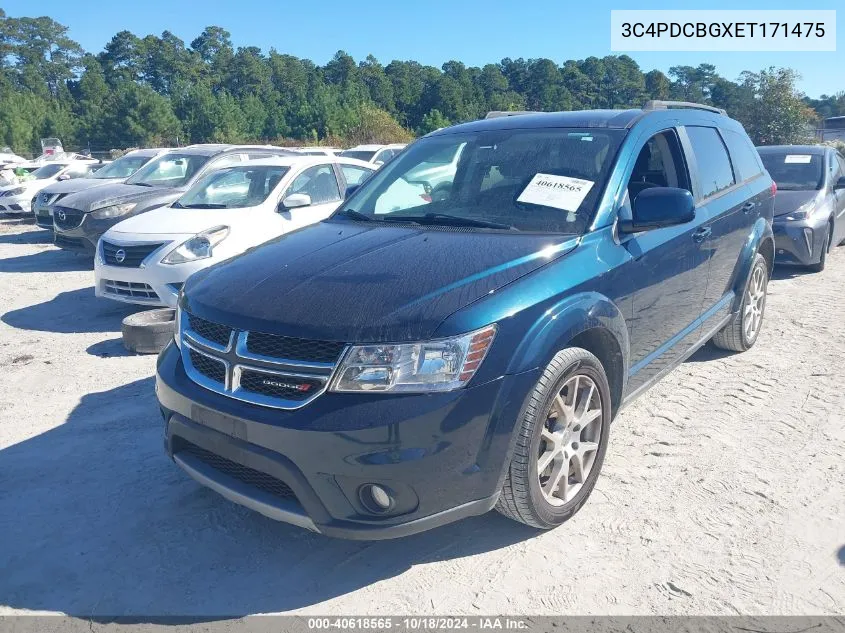 2014 Dodge Journey Sxt VIN: 3C4PDCBGXET171475 Lot: 40618565