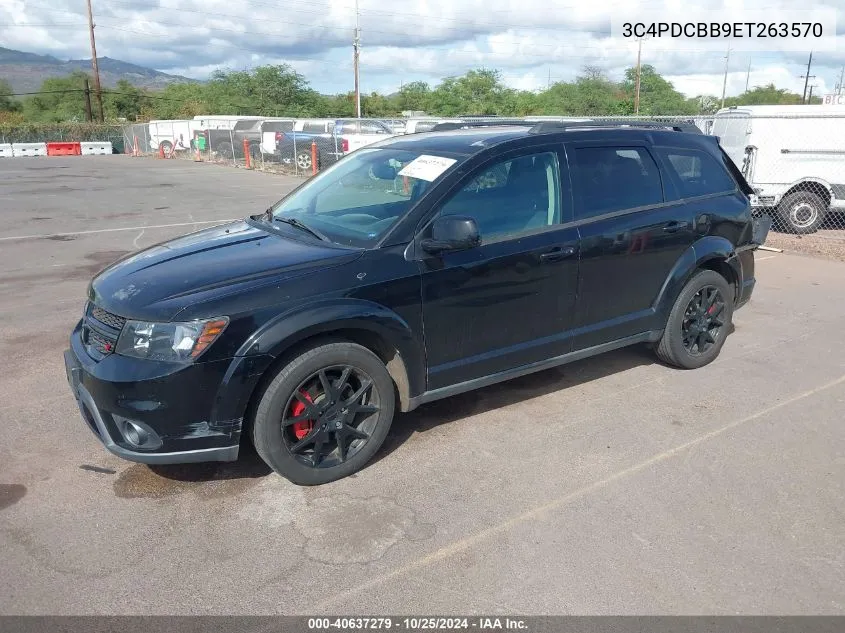 2014 Dodge Journey Sxt VIN: 3C4PDCBB9ET263570 Lot: 40637279